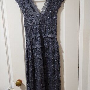 3/$20 Le Chateau lined, beaded blue dress